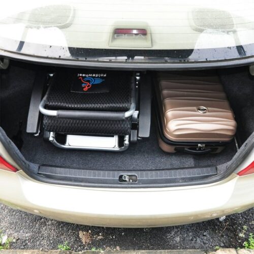 Nem at transportere i bilens bagagerum - PW999 fleksibel el-kørestol (leje) - PM HelpCare